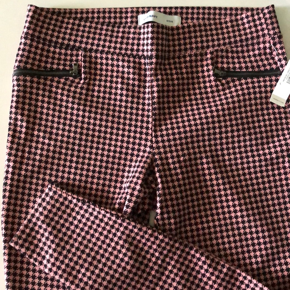 Stretch pants pink and black design 2 front pocket